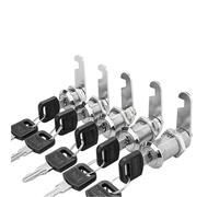 5 Sets File Cabinet Lock Iron Sheet Locker Cylinder Employee Cabinet Storage Cabinet Mailbox Universal Tongue Lock with 2 Keys(Orange)