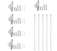 5 Sets Furniture Straps Metal Furniture Wall Anchor Anti-Tip Cabinet Safety Straps for Protecting Young Children and Pets from Falling Furniture