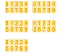 5 Sets Gold Reflective Number Stickers 0-9 Large Vinyl Sticky Number Waterproof Stickers For Bin/Mailbox/House/Door