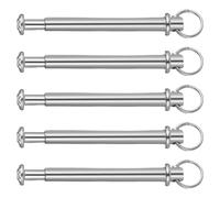 5 Sets Handheld Fan Solid Shaft Rivet and Nut Stainless Steel Repair | Silver round Fasteners, Smooth Sturdy Fit, Easy Install and Removal, for Folding Fan Repairs and Clothing Use