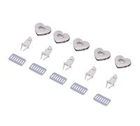 5 Sets Heart-Shaped Metal Turn Lock Clasp, Silver Purse Twist Lock Closure, 12 * 22mm/3.2×2.8cm Hardware for Handbags, Craft Cases & Bag Accessories