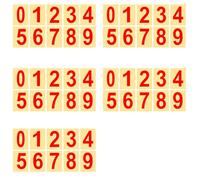 5 Sets House Number Adhesive Numbers, Weatherproof Reflective Large Numbers Vinyl Door Number for Mailbox (Red)