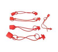 5 Sets Hydraulic Quick Coupler Dust Caps, 1/4", 3/8", 1/2", 3/4", 1" Male and Female Threaded Covers, Red, Compatible with ISO7241 and ISO5675 Series A Couplings