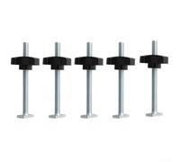 5 Sets M8 T Track Bolt and Knob Clamps with T Slot Nuts for Woodworking Fixtures for Securing Feather Boards Stops and Hold Downs on Standard T Tracks