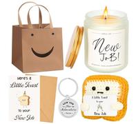 5 Sets New Beginnings Candle, New Job/Home Gifts, Good Luck Gift, Leaving Gifts for Christmas Colleagues Women Men, Divorce/Inspirational Gift, Handmade Lavender Scented Soy Wax Candle 7oz