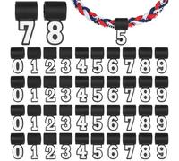 5 Sets Of 0-9, 50 Pcs Silicone Number Pendants, Baseball Silicone Pendants, Soft Football Necklace Charms For Crafts, For Rope Necklaces, Diy And Personalized Jewelry Making