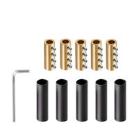 5 Sets of 60/80A 4-Hole Pressure-Free Wire Connector Kits | Includes 5 sets of 4-hole brass connectors with heat-shrink tubing and a hex wrench