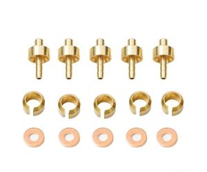 5 Sets Olive Oil Naald Head Set with Fiveline Body Suitable for HOPE Hose Insert TECH3 V4 E4 X2 Compatible Metal Material