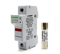 5 Sets PV Solar Fuse 1000V DC Fusible 10x38 gPV, with LED Fuse Holder for Solar System Protection ZTPV-25X Protected circuits (Size : 15A)