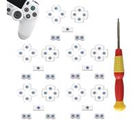 5 Sets Silicone Conductive Rubber Pads Replacement for Playstation 4 PS4 Controller Parts for JDM-020 Dualshock 4 L1 R1 L2 R2 Adhesive Button Changing Keypad Repair Replacement Part Tool Kit (020)