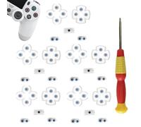 5 Sets Silicone Conductive Rubber Pads Replacement for Playstation 4 PS4 Controller Parts for JDM-050/055 Dualshock 4 L1 R1 L2 R2 Adhesive Button Changing Keypad Repair Replacement Part Tool Kit (055)