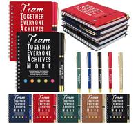 5 Sets Team Appreciation Gifts Bulk for Employees Motivational Team Spiral Notebooks Inspirational Ballpoint Pens Christmas Thank You Gifts for Coworkers Colleagues Teacher Nurse Staff Team Gift