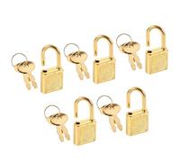 5 Sets Vintage Golden Iron Treasure Chest Lock and Keys Set