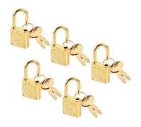 5 Sets Vintage Iron Treasure Chest Lock and Keys for Jewelry Box