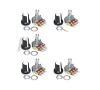 5 Sets WH148 15mm 3 Pin Linear Taper Rotary Potentiometer Resistors - 1K, 10K, 20K, 50K, 100K, 500K Values for Audio and Electronics Projects(1K)