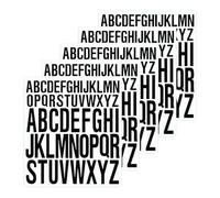 5 Sheet Capital Letter Decal, Self Adhesive Stick On Letters 1 Inch 2 Inch Waterproof Vinyl Alphabet Stickers Sticky Correspondence for Scrapbooking Craft Signs Poster Cards Window Mailboxes