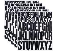 5 Sheet Capital Letter Stickers, 1 Inch 2 Inch Waterproof Vinyl Alphabet Stickers Self Adhesive Letters Stick On Letters for Crafts DIY Poster Window Mailboxes (Black)