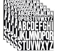 5 Sheet Capital Letter Stickers, 1 Inch 2 Inch Waterproof Vinyl Alphabet Stickers Self Adhesive Letters Stick On Letters for Crafts DIY Poster Window Mailboxes (White)