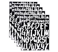 5 Sheet Capital Letter Stickers 1 Inch 2 Stick On Letters Self Adhesive Waterproof Vinyl Alphabet Sticky and Number Craft Signs Poster Cards Mailboxes（White）