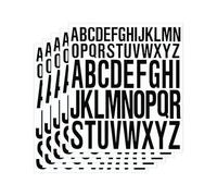 5 Sheet Capital Letter Stickers,1 Inch and 2 Inch Alphabet Stickers,Self Adhesive Letters,Waterproof Vinyl Letter Sticker,Sticky Letters for Crafts DIY Poster Window Mailboxes (Black)