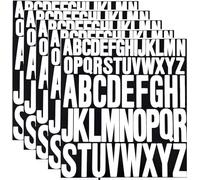 5 Sheet Letters Stickers Vinyl Alphabet Sticker 1 Inch 2 Inch Capital Letter Self Adhesive Waterproof Stick On Letters for Door Mailbox Crafts Sign DIY Cards Window Poster (White)