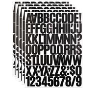 5 Sheets 1.5 Inch Letter Number Stickers,360 Pieces Self-Adhesive Alphabet Letters Sticker Decals for Scrapbook Water Bottle Mailbox Notice Board Truck - Black
