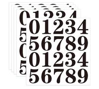 5 Sheets 2 Inch Number Stickers for Mailbox,Black Waterproof Number Stickers,Self Adhesive 0-9 Vinyl Numbers Sticker for Mailbox, Door, Garbage Bins,AddressNumber,Outdoor
