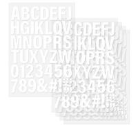 5 Sheets 215 Pieces Iron-On Letters and Numbers - Fabric Iron on Lettering Set for DIY T-Shirts, Clothes, Bags