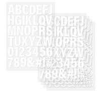 5 Sheets 215 Pieces Iron on Letters and Numbers for Clothes - White Fabric Transfer Letters for DIY T-Shirts, Bags, Crafts