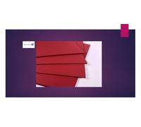 5 Sheets A4 Red Card 500gsm Bright Red Solid Thick Card