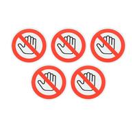5 Sheets Adhesive No Touch Warning Sign Self White