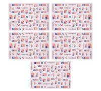 5 Sheets American Flag Nail Art Stickers Women Red | Self Adhesive Sticker Sheets, Vibrant Fade Resistant Prints, Party or Daily Wear, Intricate Designs