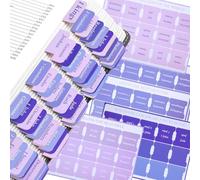 5 Sheets Bible Tabs for Study Bible, 75 Tabs in Total, Old and New Testament Studying with Blank Laminated Bible Tabs Purple for Women, Bible Divider Index Stickers