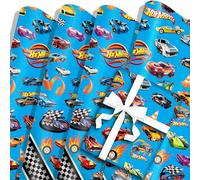 5 Sheets Birthday Wrapping Paper 50cm x 70cm Hot Wheels Gift Wrapping Paper For Fans Birthdays Decoration Party Favors Party Supply DIY Crafts Gift