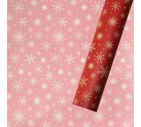 5 Sheets Christmas Wrapping Paper 50x70cm Kraft Paper with Snowflake/Tree/Elk/Xman Pattern,Vintage Festival Holiday DIY Crafts Gift Wrap Sheet (Red2)