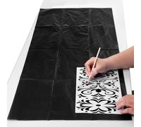 5 Sheets Large Carbon Paper for Tracing 20 x 36 Inch Graphite Transfer Paper, Black Waxed Carbon Paper for Drawing, Tracing and Transfer, Fabric, Sketch Drawing, Black