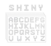 5 Sheets Large Glitter Rhinestone Alphabet Letter Stickers Self-Adhesive Alphabet Stickers 26 A-Z Letters Stickers DIY Decoration for Art and Crafts Supplies,Sliver(130 Pieces)
