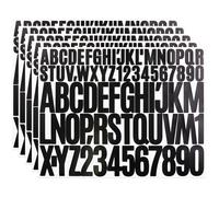5 Sheets Letter Number Stickers, Luenhego 5 Sheets 1 Inch & 2 Inch Capital Alphabet Numbers Stickers for Scrapbook, Mailbox, Crafting, House Number - Black