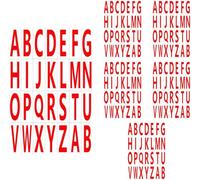 5 Sheets Letter Stickers Red 76 * 30mm Waterproof Vinyl Self Adhesive Large Capital Letter Stickers A-Z, for Scrapbooking,DIY Craft