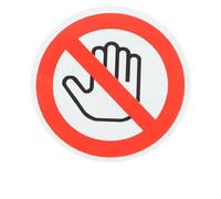 5 Sheets No Touch Sign Sticker, Self Adhesive Warning Labels