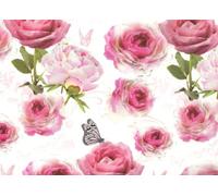 5 Sheets of Girls Rose and Butterfly Wrapping Paper - 50 x 70cm