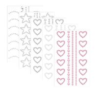 5 Sheets Self Adhesive Face Gems, Rhinestones Pearl for Eye Hair Body Nail