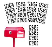 5 Sheets Self Adhesive Number Sticker, Mailbox Art Paper Stickers, Waterproof Stick for Home/Business/Apartment Address/Window/Door/Car/Truck(black+white,Size:76 x 25mm)