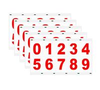 5 Sheets Waterproof Reflective Mailbox Numbers Stickers 3 Inch Self Adhesive House Address Number Stickers Vinyl 0-9 Decals for Doors Gate (Red)
