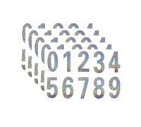5 Sheets Waterproof Reflective Mailbox Numbers Stickers 3 Inch Self Adhesive House Address Number Stickers Vinyl 0-9 Decals for Doors Gate (Laser)