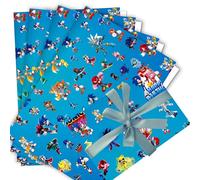 5 Sheets Wrapping Papers 50cm x 70cm Son-ic Gift Wrapping Paper For Kids Birthdays Party Decoration Party Favors Supply DIY Crafts Gift
