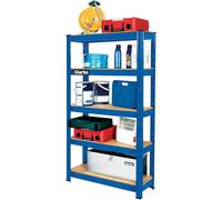 5 Shelf 150kg Boltless Shelving Unit, Blue - CLARKE INTERNATIONAL