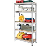 5 Shelf 150kg Boltless Shelving Unit, Silver - CLARKE INTERNATIONAL
