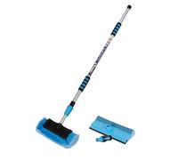 5-Sided Telescopic Car Wash Brush with Extendable Handle, Water-Fed System, Squeegee/Sponge, and Scratch-Free Bristles