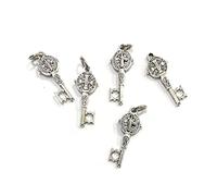 5 Silver Plated Key of St Benedict Pendants Size 24 mm, Silver plating